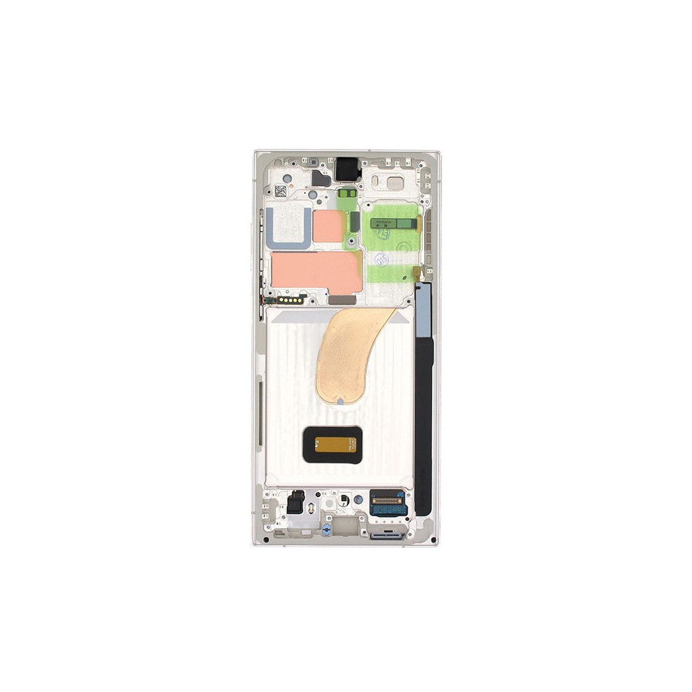 Pantalla Samsung S23 Ultra/S918 Con Marco Crema (Original Service Pack)