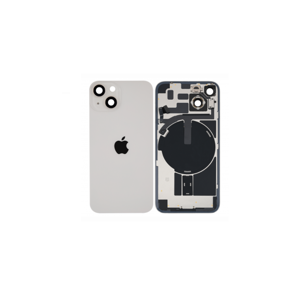 Tapa Trasera Para IPhone 14 Plus - Blanca con Lente+MagSafe