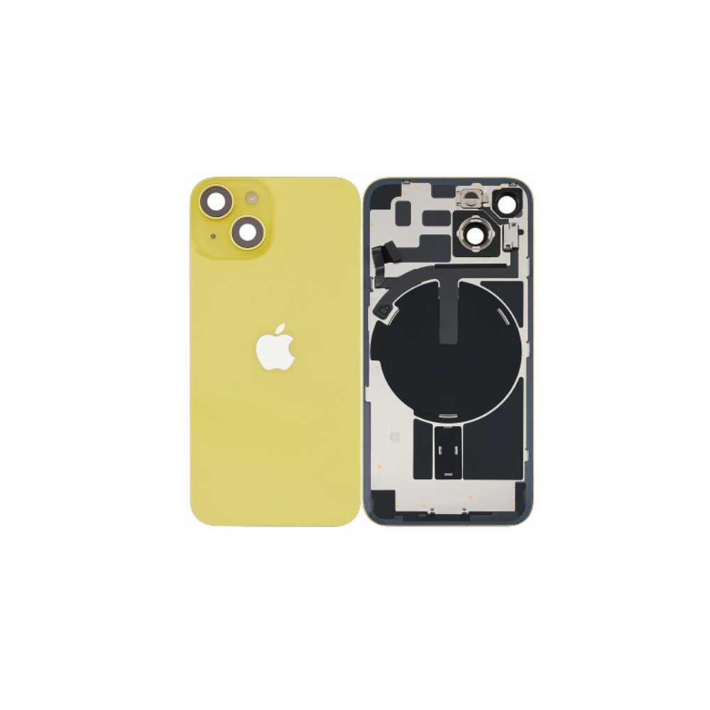 Tapa Trasera Para IPhone 14 Plus- con Lente+MagSafe-Amarillo